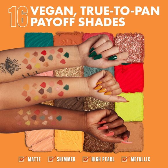 🆕 Makeup Ultimate Shadow Palette 16-Shade Vegan Formula -Paradise Shock Cruelty - Picture 3 of 7